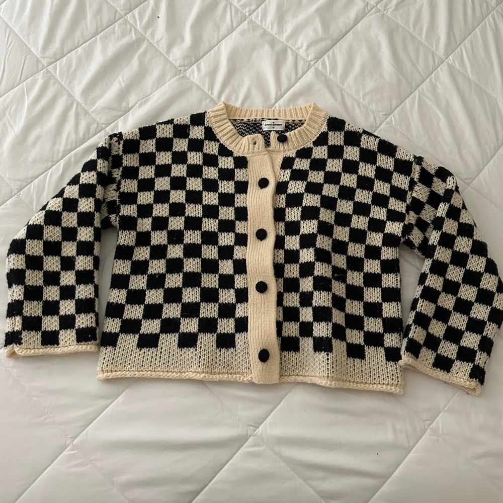 Anthropologie Checkered Cardigan